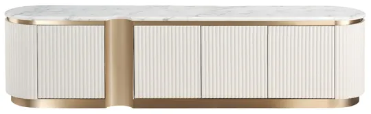 TV stolík Stilig ST916 200 cm mramor/ecru/zlatý