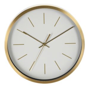 Nástěnné hodiny GOLACK 25 cm bílé/zlaté