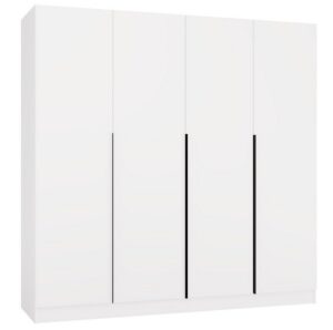 Šatní skříň Senso 4D 200 cm bílá/černá