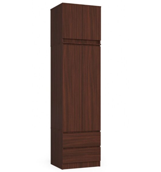 Šatníková skriňa s nástavcom STAR 60 cm wenge