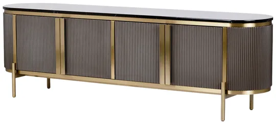 TV stolek Stilig ST382A 200 cm černý mramor/zlatý