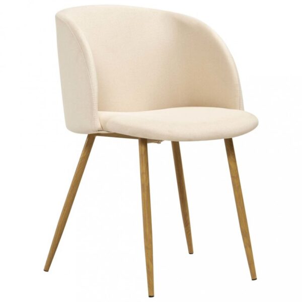 Jedálenský set 2 + 1 textil / hnedá MDF Dekorhome – Obrázok 4