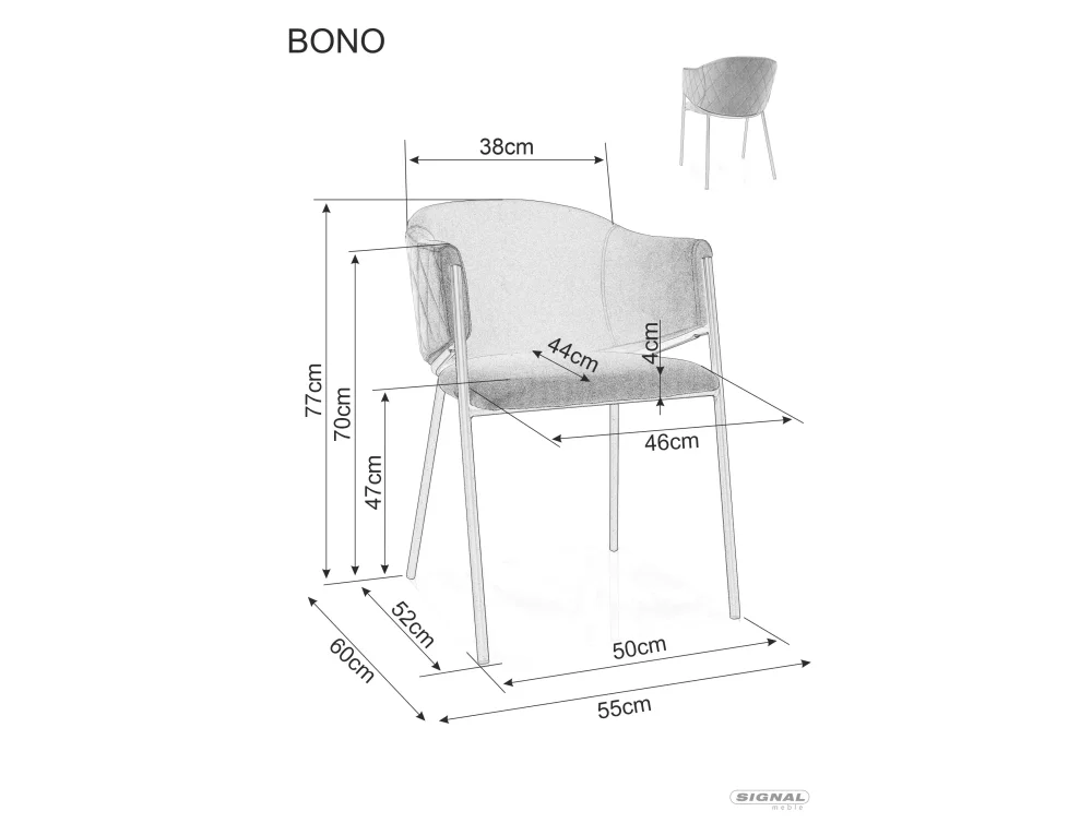 Stolička Bono Velvet – Obrázok 4