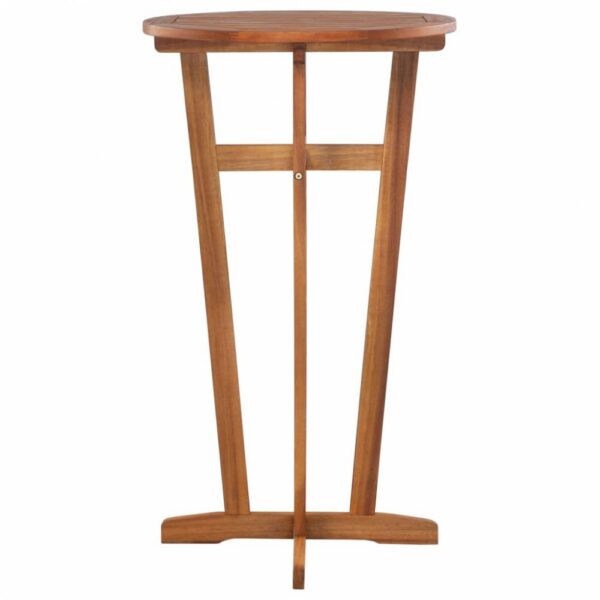 Barový stôl 60 cm z akáciového dreva – Obrázok 2