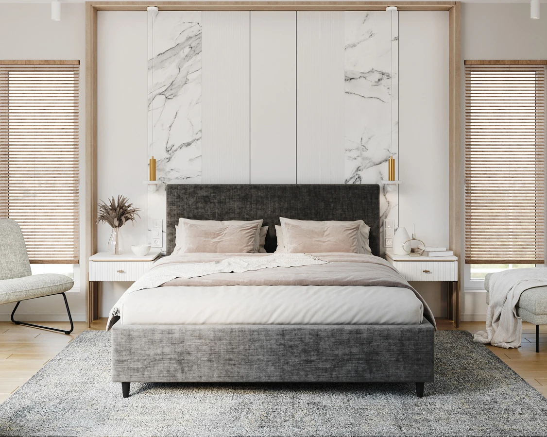 Čalouněná postel Line Plus se zvedacím roštem Nano Velvet - výber z 13 prevedení
