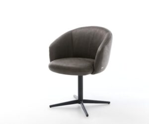 Jedálenská stolička Caja-Flex s opierkami mikrovlákno antracit vintage