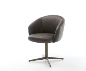 Jedálenská stolička Caja-Flex s opierkami mikrovlákno antracit vintage