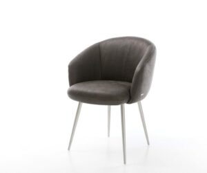 Jedálenská stolička Caja-Flex s opierkami mikrovlákno antracit vintage