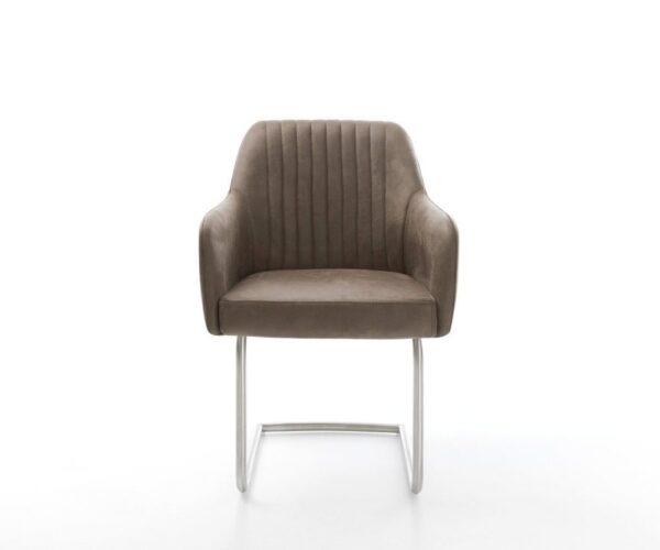 Jedálenská stolička Greg-Flex mikrovlákno taupe vintage jedálenská – Obrázok 2