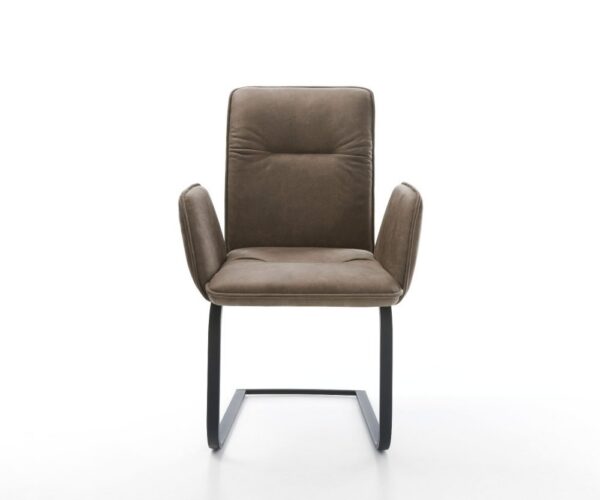 Jedálenská stolička Vinja-Flex mikrovlákno taupe vintage jedálenská – Obrázok 2