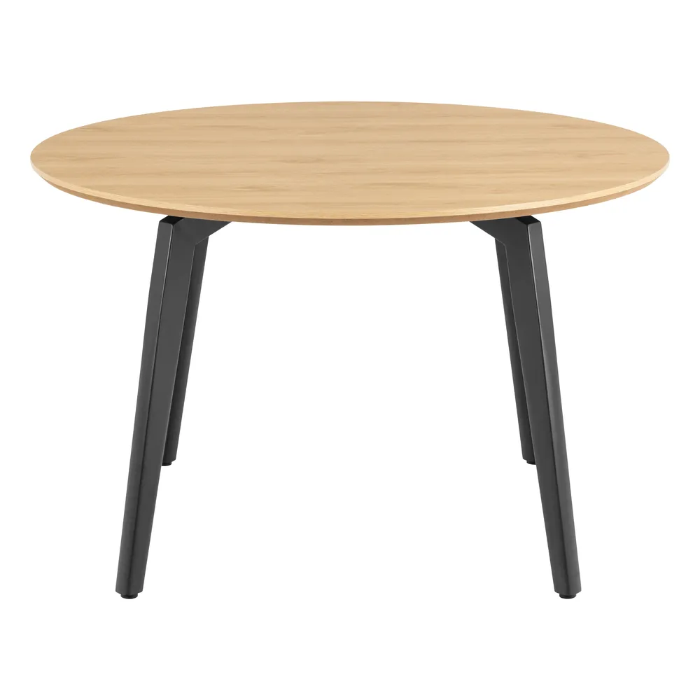 Okrúhly jedálenský stôl Cadiz 120 cm dub prírodný/čierny