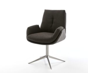 Otočná jedálenská stolička Clea-Flex zmiešané materiály čierna