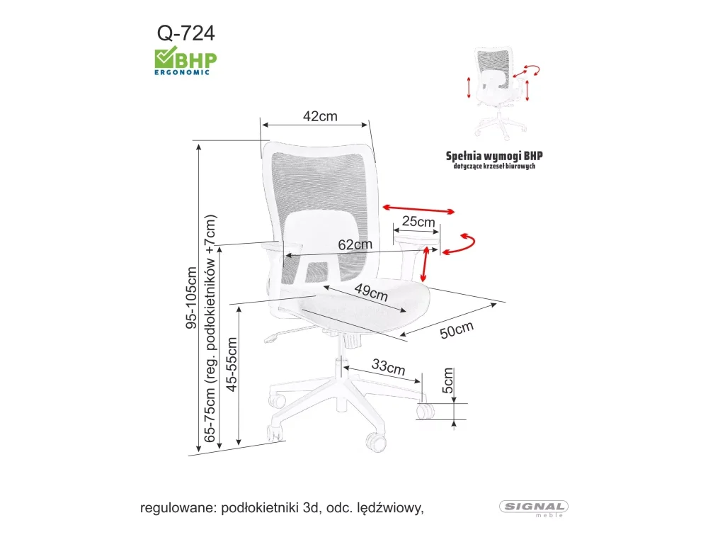 Otočné kreslo Q-724 – Obrázok 3