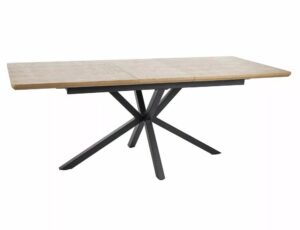 Rozkladací jedálenský stôl Logan 160/200 cm dub prírodný/čierny