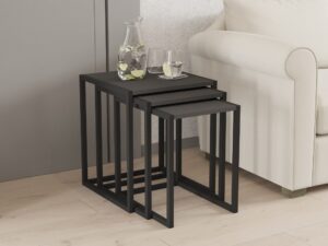 Sada odkladacích stolíkov (3 kusy) Tali - Black