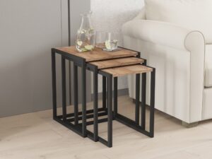 Sada odkladacích stolíkov (3 kusy) Tali - Black
