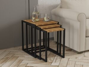 Sada odkladacích stolíkov (3 kusy) Tali - Black