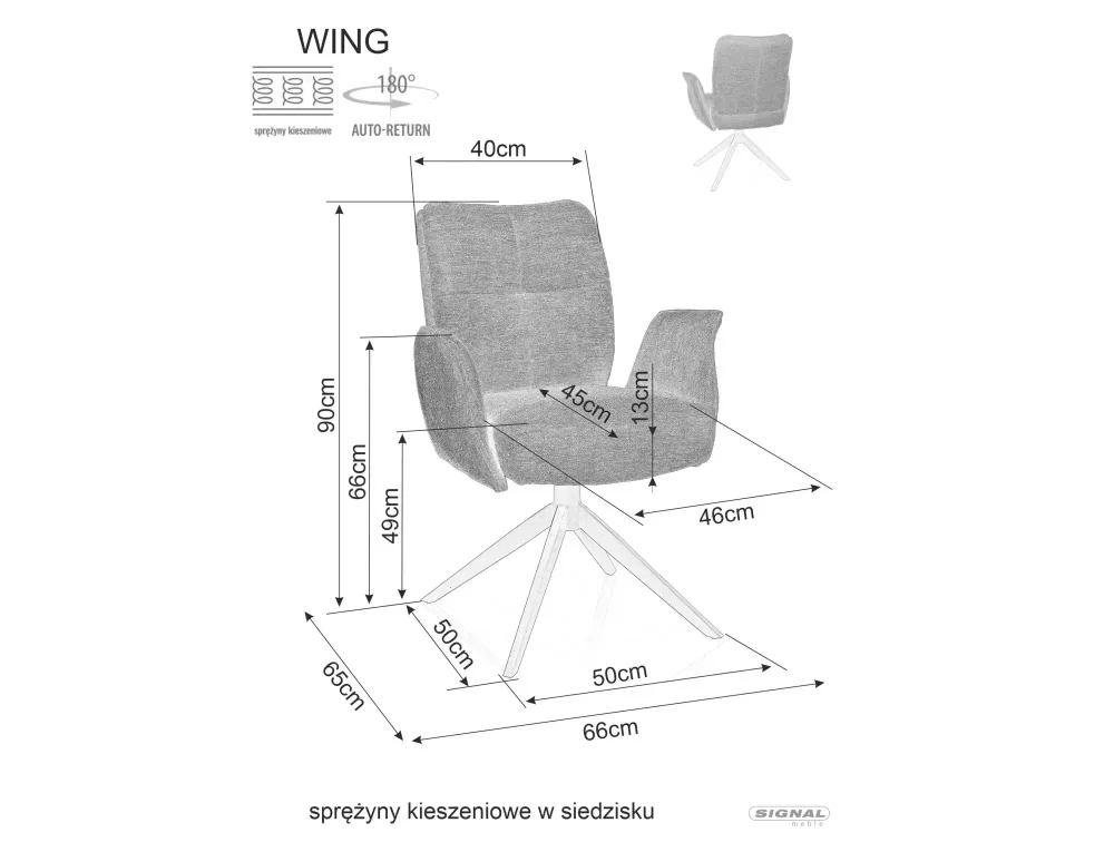 Stolička Wing Brego – Obrázok 4