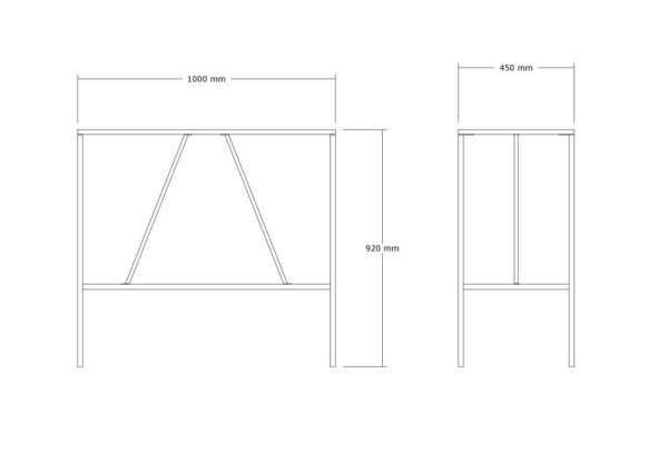 Table & Chairs Set (3 Pieces) Tibet - Oak – Obrázok 2
